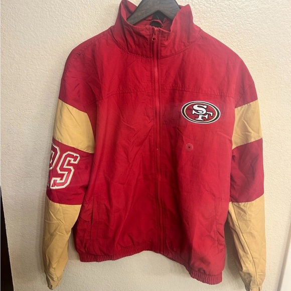 NWT NFL Team Apparel San Francisco 49ers Zip Up Windbreaker Jacket Men’s Med - Picture 1 of 8